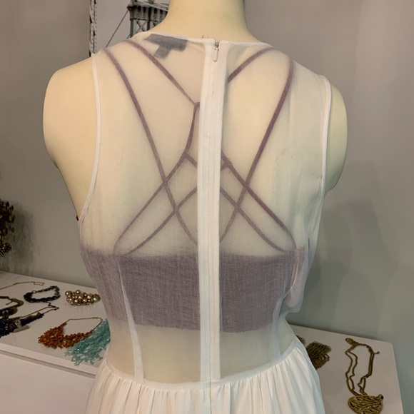 Topshop floral appliqué white dress size 8 - Picture 12 of 16